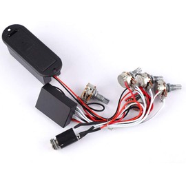 3 Band Bass Equalizer Active Preamp Pickup Circuit Wiring Harness with B50OK MN500K A10K A20K Potentiometers for Bass