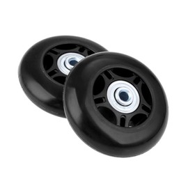 Mtsooning 2 Sets 80 x 24 mm Black Luggage Suitcase Replacement Wheels with Axles Wrench Repair
