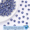 NBEADS 100 Pcs Enamel Evil Eye Beads, 8mm Flat Round