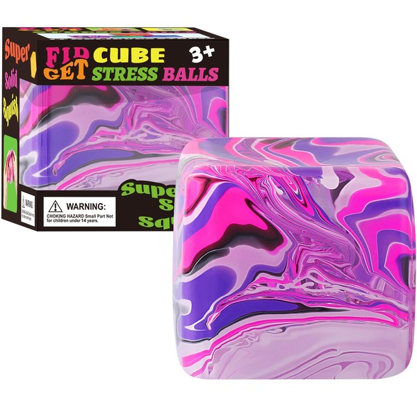 Fidget Toys Squishy Stress Cube, Ice Cube Sensory Ball for