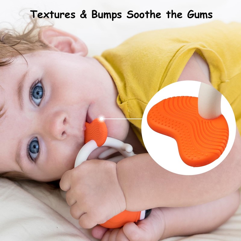 Teething Toys 3-6 Months, Mombella Clownfish Teethers for Babies 6-12