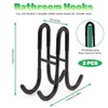 Sekonow 2 Pack Double-Sided Towel Hooks for Shower Door, 304