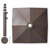 Casafield 131lb Capacity Fillable Mobile Umbrella Base, Heavy Duty Parasol