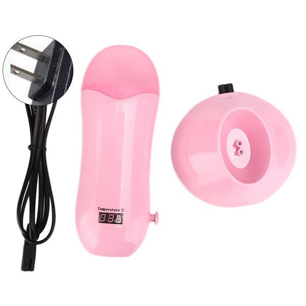 Temperature Adjustable Depilatory Wax Heater Electric Hair Removal Machine PinkUS
