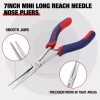 WORKPRO 7-Inch Long Reach Needle Nose Pliers Mini Small Extra