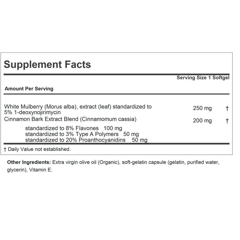 ANDREW LESSMAN White Mulberry Leaf with Cinnamon 60 Softgels -