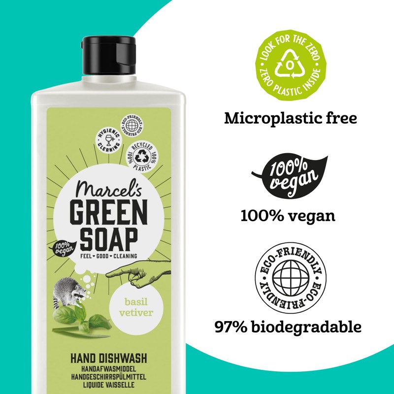 Marcel's Green Soap - Spülmittel Basilicum & Vetiver - Geschirrspülmittel