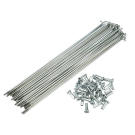 X AUTOHAUX 36pcs 14G J Bend Bicycle Steel Spokes 194mm 7.64" Cycle Spoke with Brass Nipple Steel Spokes for Mountain Bike MTB