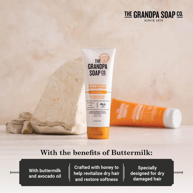 The Grandpa Soap Company Buttermilk Shampoo - Nourishing Formula to