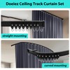 Room Divider Blackout Curtains Flexible Sliding Tracks Sets Ceiling Mounted