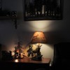 North American Bull Moose Table Lamp with a 12-Inch Diameter