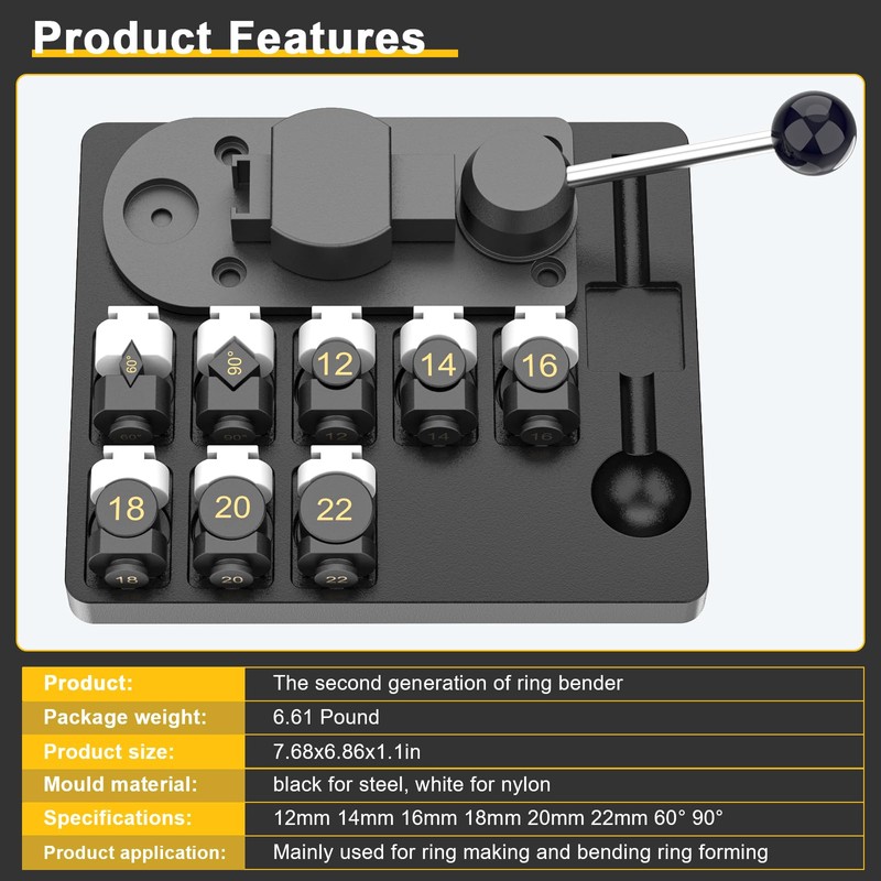 GAXPAK Ring Bender Tool Ring Bending, Spoon Ring Maker Machine
