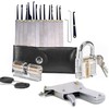 2pcs Transparent Locks with 15pcs Lock Pick Hook,1pcs Lock Pick