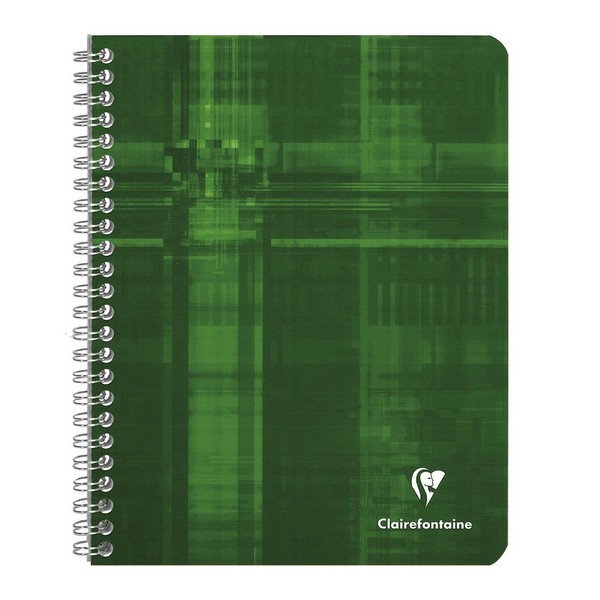 Clairefontaine Wirebound Notebook - Ruled w/margin 60 sheets - 6 1/2 x 8 1/4 - Sold Individually (Assorted Cover Color Chosen at Random)