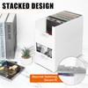 CD Storage Box, Stackable Plastic CD Organizer, Hold Up to