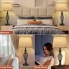 Table Lamp for Bedroom Set of 2 with USB C+A