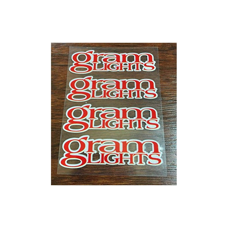 Red JDM New 4pc Sticker Decals 16-19 inch Rims Wheels