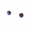 Leetie Lovendale Cobalt Blue and Red Moonglow Lucite Harlequin Stud