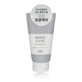 Happy Bath 해피바스 화이트 클레이 모공 클렌징 폼 150g Happy Bath White Clay Pore Cleansing Foam 150g