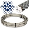 5 Metres Stainless Steel Wire Rope 7 x 7 Medium