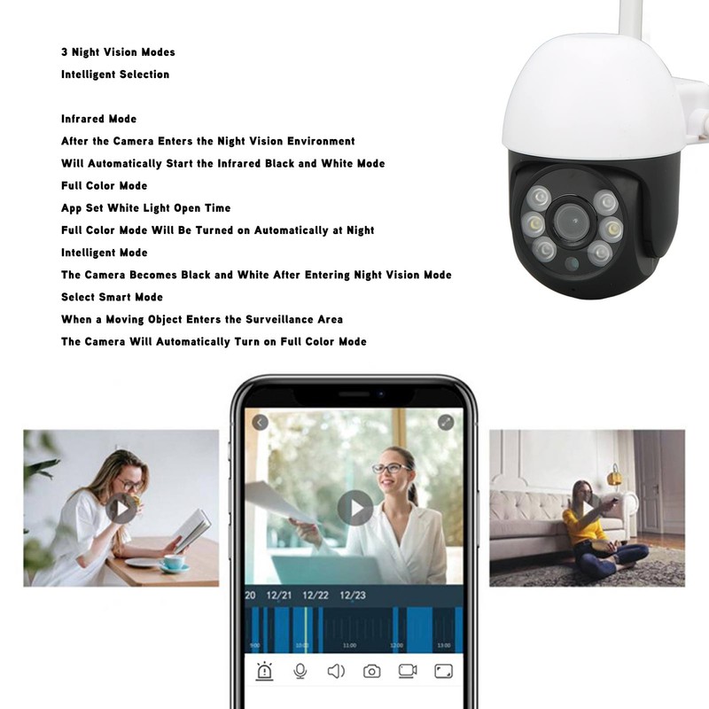 1080p Wifi Camera with Two Way Voice Intercom Wireless Connection
