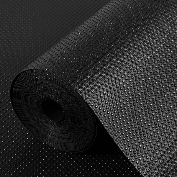 StaHom Black Shelf Liners for Kitchen Cabinets Non-Adhesive Drawer Liner