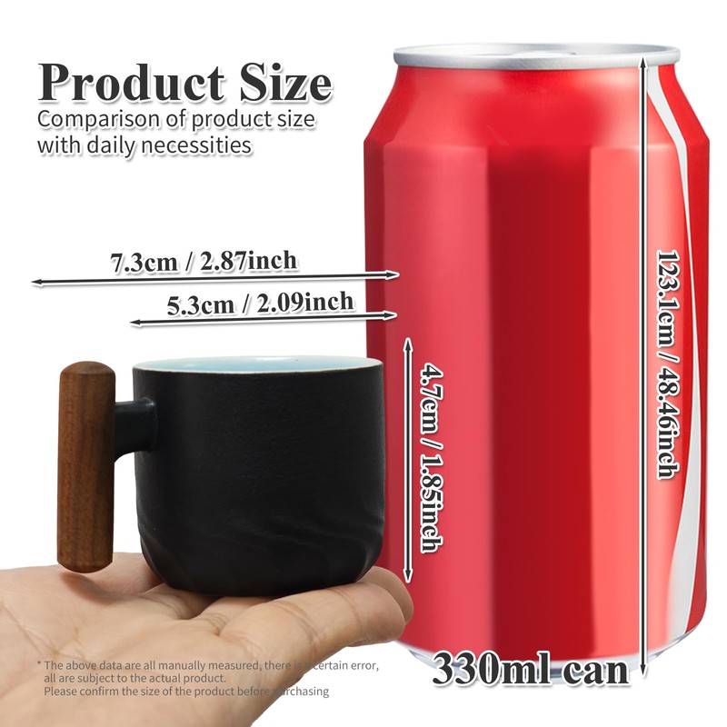 Gute Set of 2 Espresso Cups (Black)