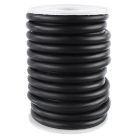 CleverDelights Solid Rubber Cord - 1/4" Diameter - 100 Feet - Buna 70 Durometer - Black - .25" Round Cord