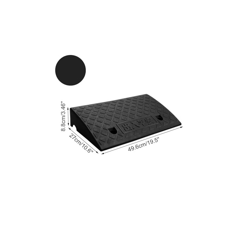 EVERGOODS 2PCS Kerb Ramp 49.6 * 27 * 8.8cm Wheelchair