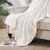 Home Soft Things Shaggy Wavy Faux Fur Throw Blanket with