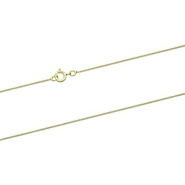 9ct Yellow Gold Light Diamond Cut Curb 18 Inch Chain