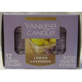 Yankee Candle 12 Scented Tea Light T/L Box Candles LEMON LAVENDER