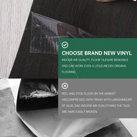 VallisCo Vinyl Flooring 36-Pack 54 Sq.Ft Surface, Peel and Stick Vinyl Flooring Easy DIY Self-Adhesive Flooring, Peel and Stick Floor Tile for Decorating Living Rooms, Bedrooms White Washed