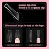 NOVO OVO Sculpted XXL Square Nail Tip for Curved Nails,