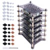 GeeekPi 6-Layers Raspberry Pi Cluster Case, Stackable Rack with Heatsink