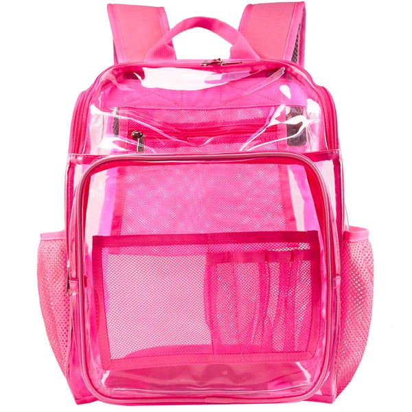 KUI WAN Clear Backpacks for School Large Clear Bookbag with