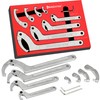 limontek Adjustable Spanner Wrench Set, 8pcs Coilover Shock Spanner Hook