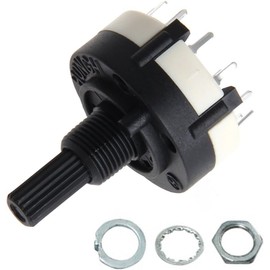 Black 1-Pole Position 12 Selectable Band Rotary Channel Rotary Selector Switch RS26 Switches and Dimmers