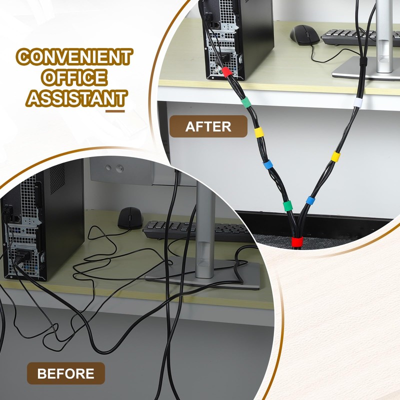 PATIKIL 6 Inch Reusable Cable Ties, 60 Pcs Cable Management