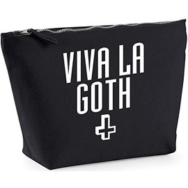 Hippowarehouse Viva la goth printed make up cosmetic wash bag 18x19x9cm