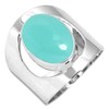 Jeweloporium 925 Silver Ring for Women Size S 1/2 Aqua