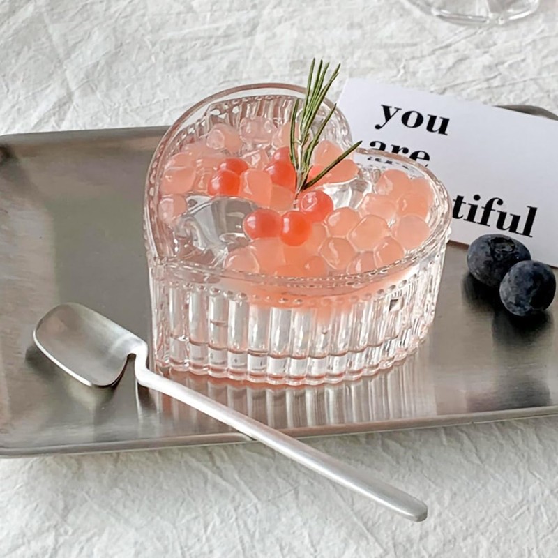 WAIT FLY Glass Heart-shaped Candy & Dessert Bowl - Fruit