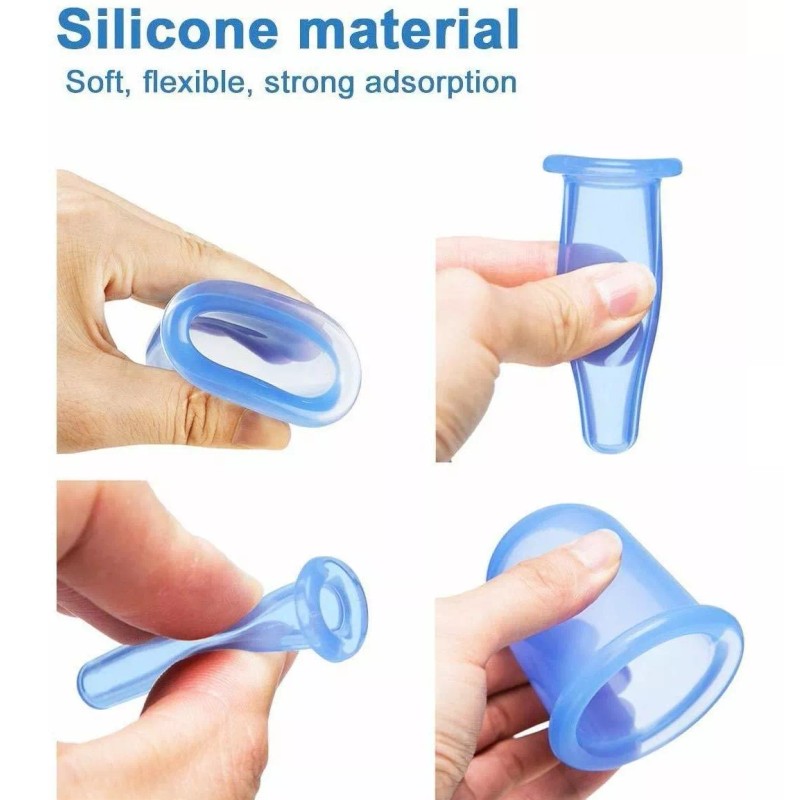 500-miles Terapia De Ahuecamiento Grupos De Vacío 7pcs Silicona Anti