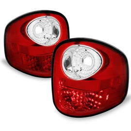 AKKON - Fits 2001-2003 F-150/2004 F150 Heritage Model Pickup Flareside Bed LED Red Clear Tail Lights LH+RH Replacement