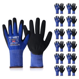 HPHST HPHST Arbeitshandschuhe SF001TS Handschuhe Montagehandschuhe fr Damen und Herren Gloves Ergonomisches Design Smart Touch Gartenhandschuhe 12 Paar (Small, Blau)