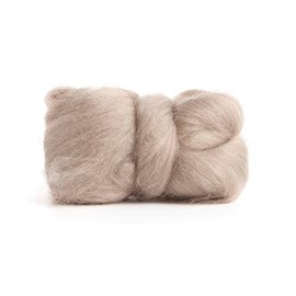 100% Natural Mongolian Cashmere Wool Top Sliver, Undyed Light Brown Fawn Color, 1 OZ Size, Best for Spinning, Tapestry, Needle Felting, Wet Felting, 13 Micron