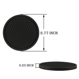 2PCS Car Cup Coaste, 2.75 Inch Non-Slip Cup Holders Embedded in Ornaments Coaster, Universal Vehicle Interior Accessories
