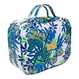 Lilly Pulitzer 4 Piece Travel Toiletry Bag, Cute Luggage Case for Adults, Zipper Pouch Set for Cosmetics, Small Pouch Bag for Supplies, Makeup or Toiletries (The Hottest Spot)
