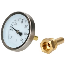 KOTARBAU® Bimetal Pointer Thermometer for Screw-In Heating Systems Water Pipes 0-120 °C