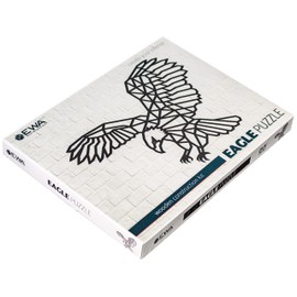 EWA Eco-Wood-Art Eagle EWA EcoWoodArt Wooden Puzzles Design Polygonal Puzzle Eagle Souvenir Gift Kitchen Home Decor Interior Black